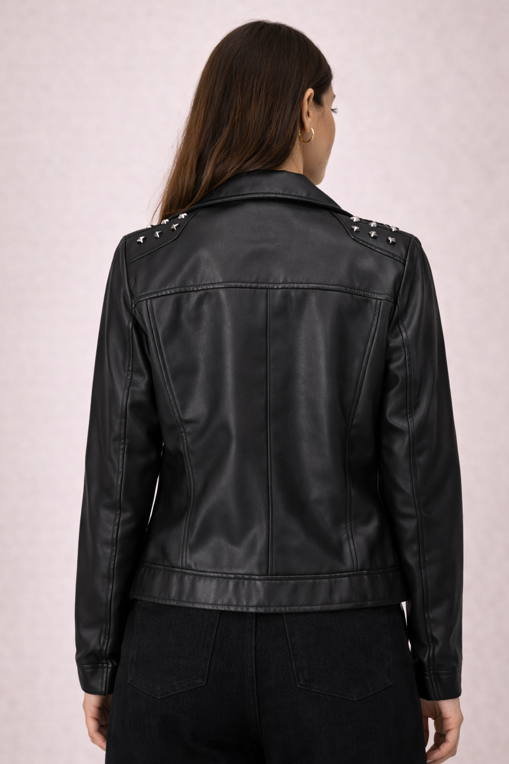 Rivet Leather Jacket Spring