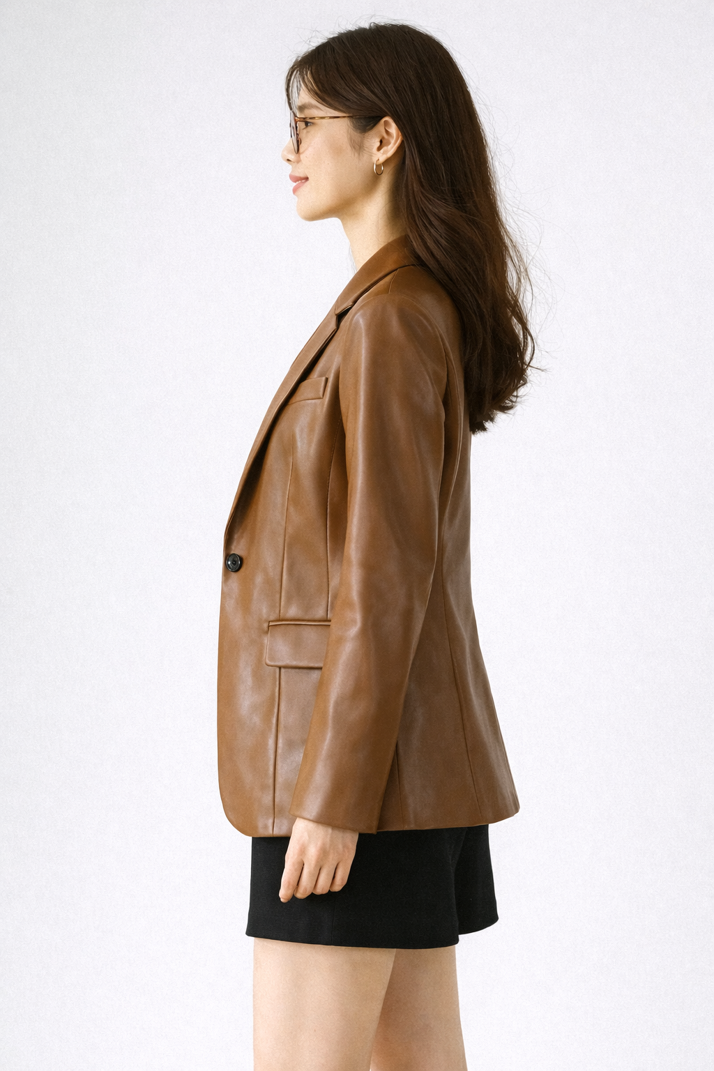 Smooth Leather Suit Jacket
