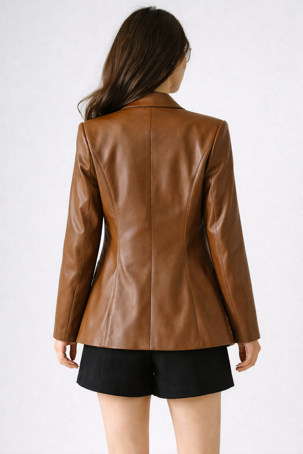 Smooth Leather Suit Jacket