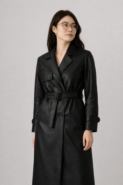 Luxury Leather Jacket Coat