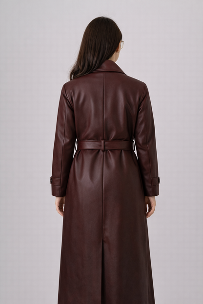 Luxury Leather Jacket Coat