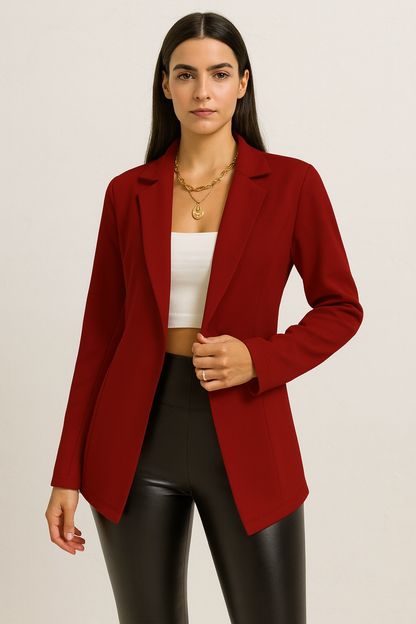 Red Casual Blazer