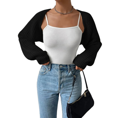 Cropped Cardigan Long Sleeve