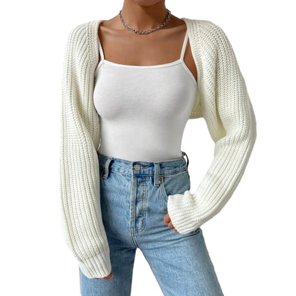 Cropped Cardigan Long Sleeve