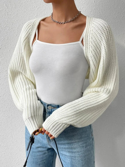 Cropped Cardigan Long Sleeve