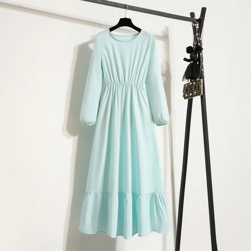 Solid Chiffon Dress