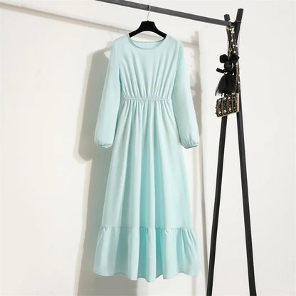 Solid Chiffon Dress