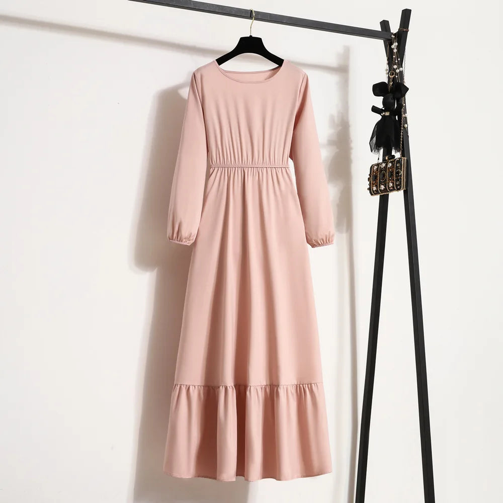 Solid Chiffon Dress