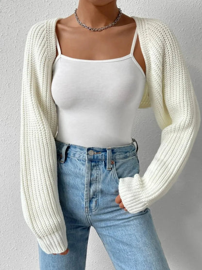 Cropped Cardigan Long Sleeve