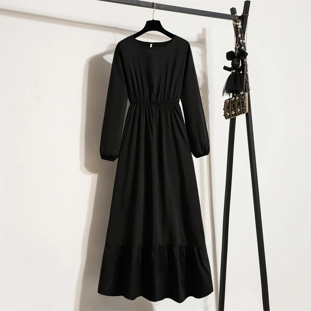 Solid Chiffon Dress