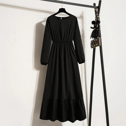 Solid Chiffon Dress