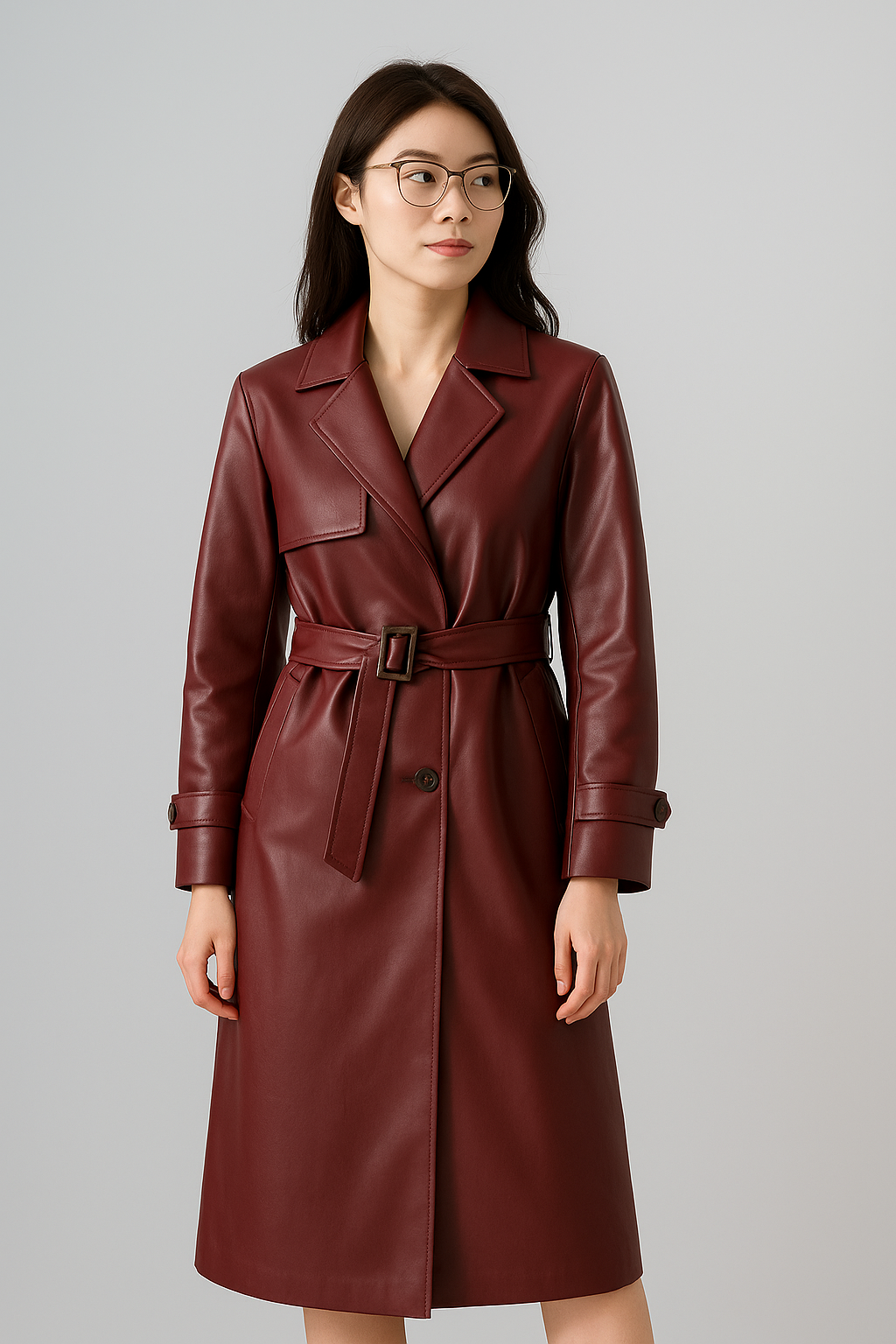 Luxury Leather Jacket Coat