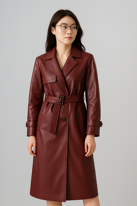 Luxury Leather Jacket Coat