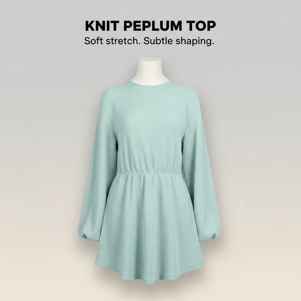 Knit Peplum Top